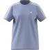 Жіноча футболка adidas 3 Stripe T-Shirt Blue Dawn