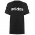 Женская футболка adidas Womens Essentials Linear T-Shirt Loose Black/White