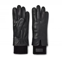 Ugg UGG Knit Cuff Leather Gloves Ladies