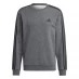 Мужской свитер adidas Mens Crew 3-Stripes Pullover Sweatshirt Dark Grey