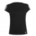 Женская футболка adidas Womens Tennis Club 3-Stripes T-Shirt Black/Silver