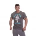 Мужская футболка с коротким рукавом Golds Gym Muscle Joe T-Shirt Mens Grey Marl