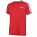 Мужская футболка с коротким рукавом adidas Classic 3 Stripe Sereno T Shirt Mens UniRed/White