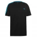 Мужская футболка с коротким рукавом adidas Classic 3 Stripe Sereno T Shirt Mens Black/SolBlue