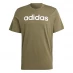 Мужская футболка adidas Essentials Single Jersey Linear Embroidered Logo T-Shirt Mens Olive Linear