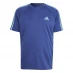Мужская футболка с коротким рукавом adidas Classic 3 Stripe Sereno T Shirt Mens Navy/Blue
