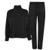 Linea Turtle Neck Loungewear Top and Joggers Co Ord Set Black