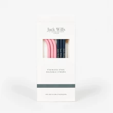 Jack Wills Wills Eco-Friendly Reusable Stainless Steel Straws