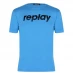 Мужская футболка Replay Retro Logo T Shirt Azure 208