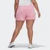 Женские шорты adidas Essentials Slim Logo Shorts (Plus Size) Womens Light Pink / White