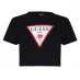 Женская футболка Guess Logo Crop T Shirt Black JBLK