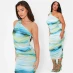 Женское платье I Saw It First One Shoulder Ruched Slinky Midi Dress BLUE SUNSET