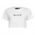 Жіноча футболка Nicce Central Logo Crop  Top Womens White