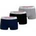 Женские шорты Tommy Hilfiger 3 Pack Signature Boxer Shorts3P TRUNK Sky/Blk/Gry 0YV