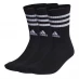 Шкарпетки adidas Cushioned 3 Stripe Crew Sock 3 Pack Juniors Black/White