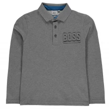 Детская рубашка Boss Long Sleeve Embossed Logo Polo Shirt