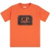 Детская футболка CP COMPANY Boys Stitch Logo T Shirt Hrvst Pmpkn 439