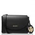 Женская сумка DKNY Dayna Leather Flap Crossbody Bag Black/Gold BGD