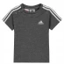 Детская футболка adidas Stripe Essential T Shirt DrkGrey/White