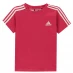Детская футболка adidas Stripe Essential T Shirt Pink/White