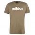 Мужская футболка adidas Essentials Embroidered Linear Logo T-Shirt Mens RawKhaki/White
