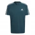 Мужская футболка с коротким рукавом adidas Classic 3 Stripe Sereno T Shirt Mens Legacy Teal
