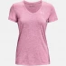 Жіноча футболка Under Armour Tech Twist T Shirt Ladies RebelPink/Wht