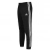 Мужские штаны adidas Essentials Fleece Tapered Cuff 3-Stripes Joggers M Black/White