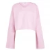 Женский свитер NA-KD Cropped V Neck Oversized Sweater Pink 0015