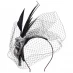 Женская повязка на голову Suzanne Bettley Suzanne Bettley Feather Fascinator Silver/Black