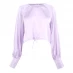 Женская блузка NA-KD Drawstring Satin T Shirt Purple 0208