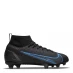 Nike Mercurial Superfly Pro DF FG Junior Football Boots Black/UnivBlue
