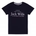 Детская футболка Jack Wills Kids Girls Forstal Logo Script T-Shirt Navy
