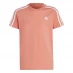 Детская футболка adidas Stripe Essentials T-Shirt Junior Coral/White