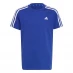Детская футболка adidas Stripe Essentials T-Shirt Junior Blue/White
