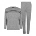 Miso Tape Striped Top and Joggers Tracksuit Loungewear Co Ord Set Grey