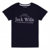 Детская футболка Jack Wills Kids Girls Forstal Logo Script T-Shirt Navy
