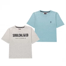 Детская футболка SoulCal Pack Textured Logo T-Shirts Junior Boys