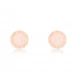 Ted Baker EISLEY Enamel Mini Button Earrings For Women Rose Gold- Baby Pink