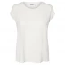 Жіноча футболка Vero Moda VM Ava Plain Shirt Sleeve T-Shirt Womens Snow White