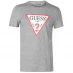 Мужская футболка Guess Logo T Shirt Stone Hthr Grey