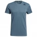 Мужская футболка с коротким рукавом adidas HEAT.RDY 3-Stripes T-Shirt Mens Blue Oxide