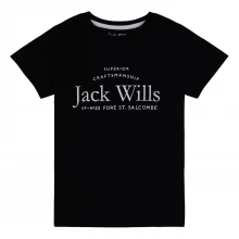 Детская футболка Jack Wills Kids Girls Forstal Script Logo T-Shirt