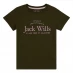 Детская футболка Jack Wills Kids Girls Forstal Script Logo T-Shirt Khaki/Mayfly