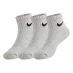Nike 3Pk DF quarter Sock In00 Grey