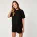 Jack Wills Ribbed Lounge Knitted T-Shirt Black