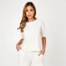 Jack Wills Ribbed Lounge Knitted T-Shirt Cream