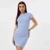 Jack Wills Goodrington Side Stripe Ringer Mini Dress Soft Blue