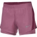 Nike 2in1 Shorts Ladies Light Bordeaux