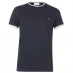 Мужская футболка Farah Groves Ringer T Shirt Navy 412